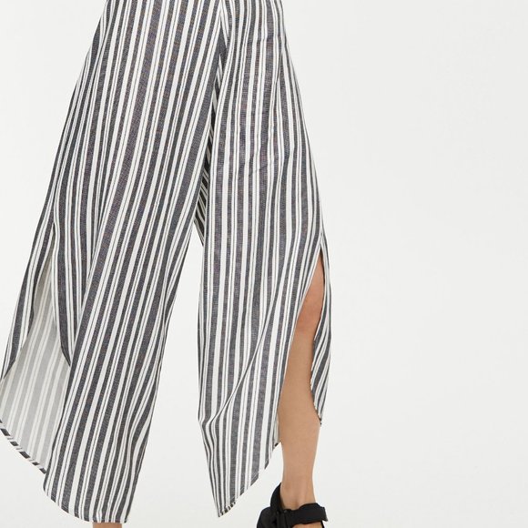 Pull&Bear Pants - Pull&Bear Striped Linen Blend Pants Small